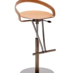 Tabouret de bar Cayman en acier et cuir