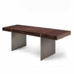 Bureau Milano, plateau en palissandre, pieds en acier. Excellent bureau à domicile.