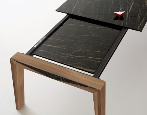 Black veneered ceramic top and solid ash base. One ceramic extension. Shop online for the best high-quality made in Italy furniture. Free home delivery.