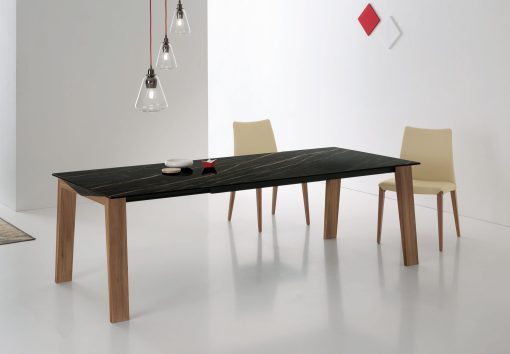 Black veneered ceramic top and solid ash base. One ceramic extension. Shop online for the best high-quality made in Italy furniture. Free home delivery.