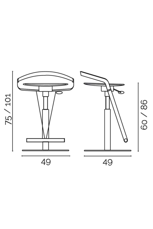 Cayman bar stool - dimensions