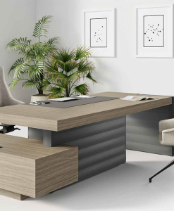 Bureau de direction fabriqué en Italie avec extension latérale Vente en ligne de meubles de bureau de luxe.