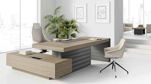 Executive Desk Made in Italy with Lateral Extension Luxury office furniture made in Italy, featuring a lateral extension. Explore our online store for Italian indoor and outdoor furniture.