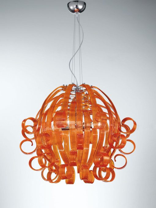sospensione vetro di Murano lampadario contemporaneo Murano acquisto online design vetro soffiato nero rosso arancio cristallo turchese ambra bianco celeste