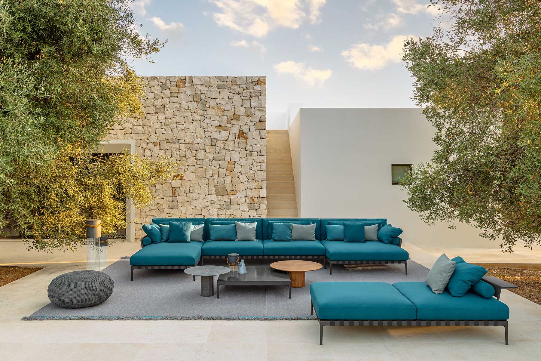 Doe herleven Roestig rustig aan San José blue garden lounge set - Shop Online | Italy Dream Design
