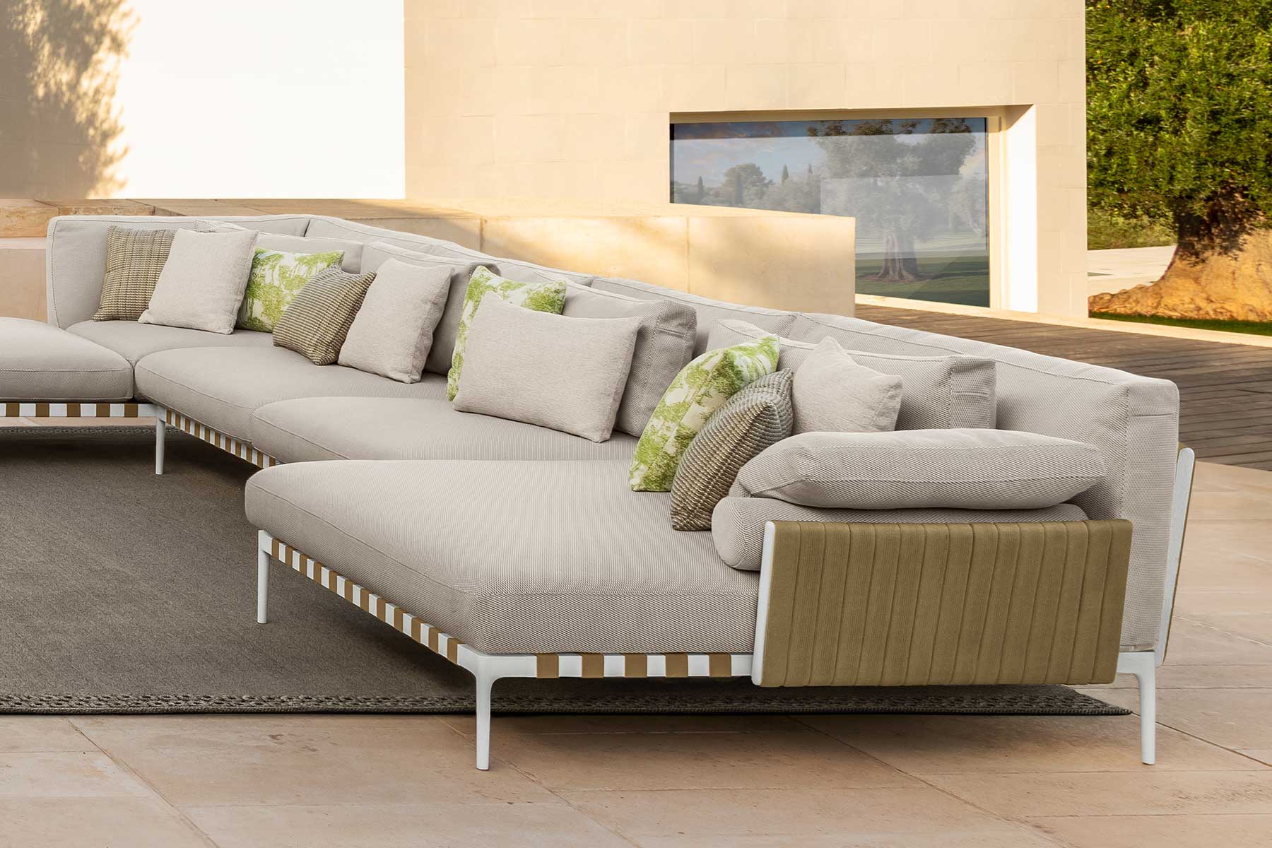 José beige garden lounge set - Online | Italy Design