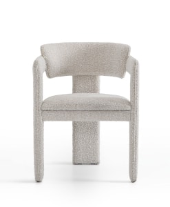 Siri poltroncina in legno massello di frassino rivestita in tessuto