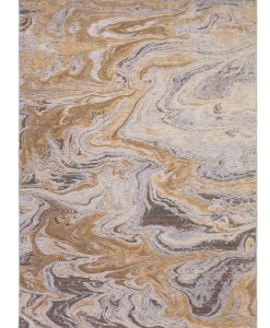 Tappeto rettangolare Elixir 530/RD9 E grigio chiaro sabbia con motivo a onde