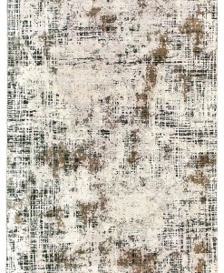 Tappeto rettangolare Elixir 8021/RD9 W grigio chiaro e grigio scuro con motivo intrecciato