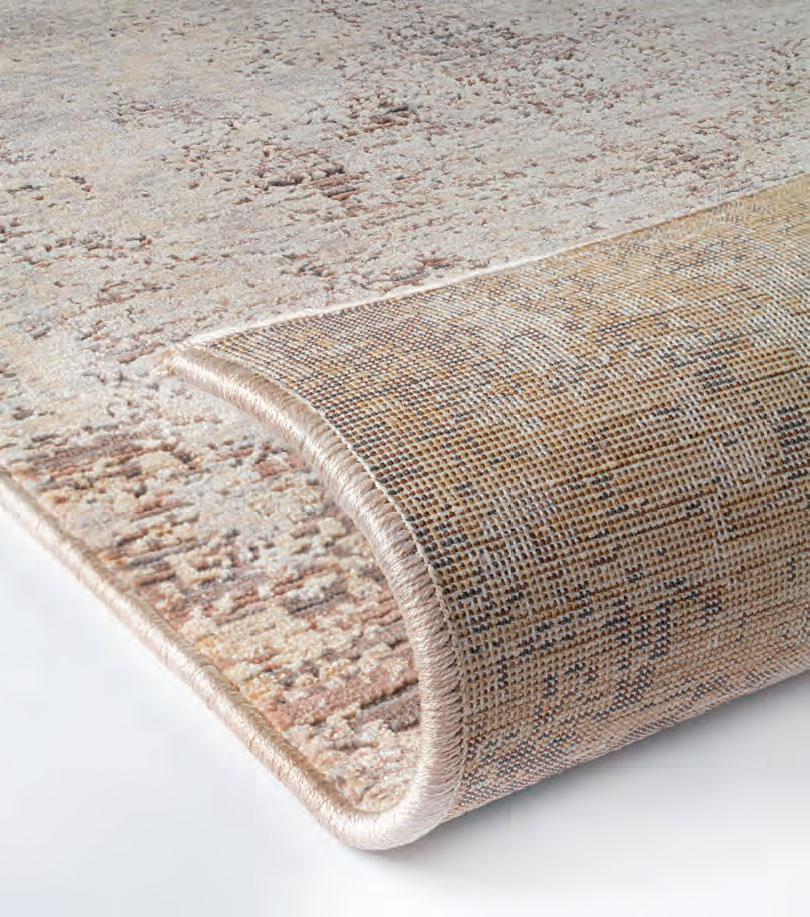 Tappeto rettangolare Elixir 50/RD9 J beige sabbia con motivo a macchie