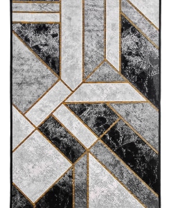 Tappeto Gabrielle 806X/Q13 linee dorate marmorizzato