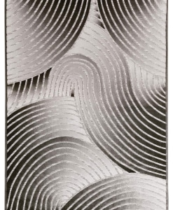 Tappeto Gabrielle 901E/Q13 curve concentriche grigio chiaro e scuro