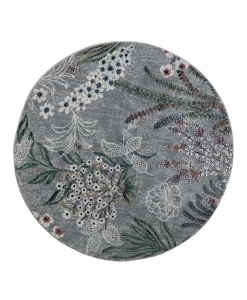 Round smoke grey rug, model Laguna 63893/7676