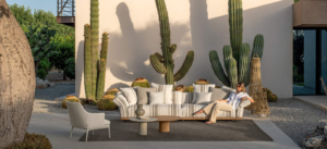 A well-chosen rug defines and completes the outdoor space