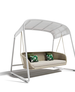 High-end outdoor swing for a modern terrace and luxury garden.