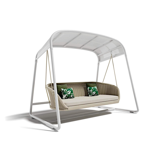 High-end outdoor swing for a modern terrace and luxury garden.