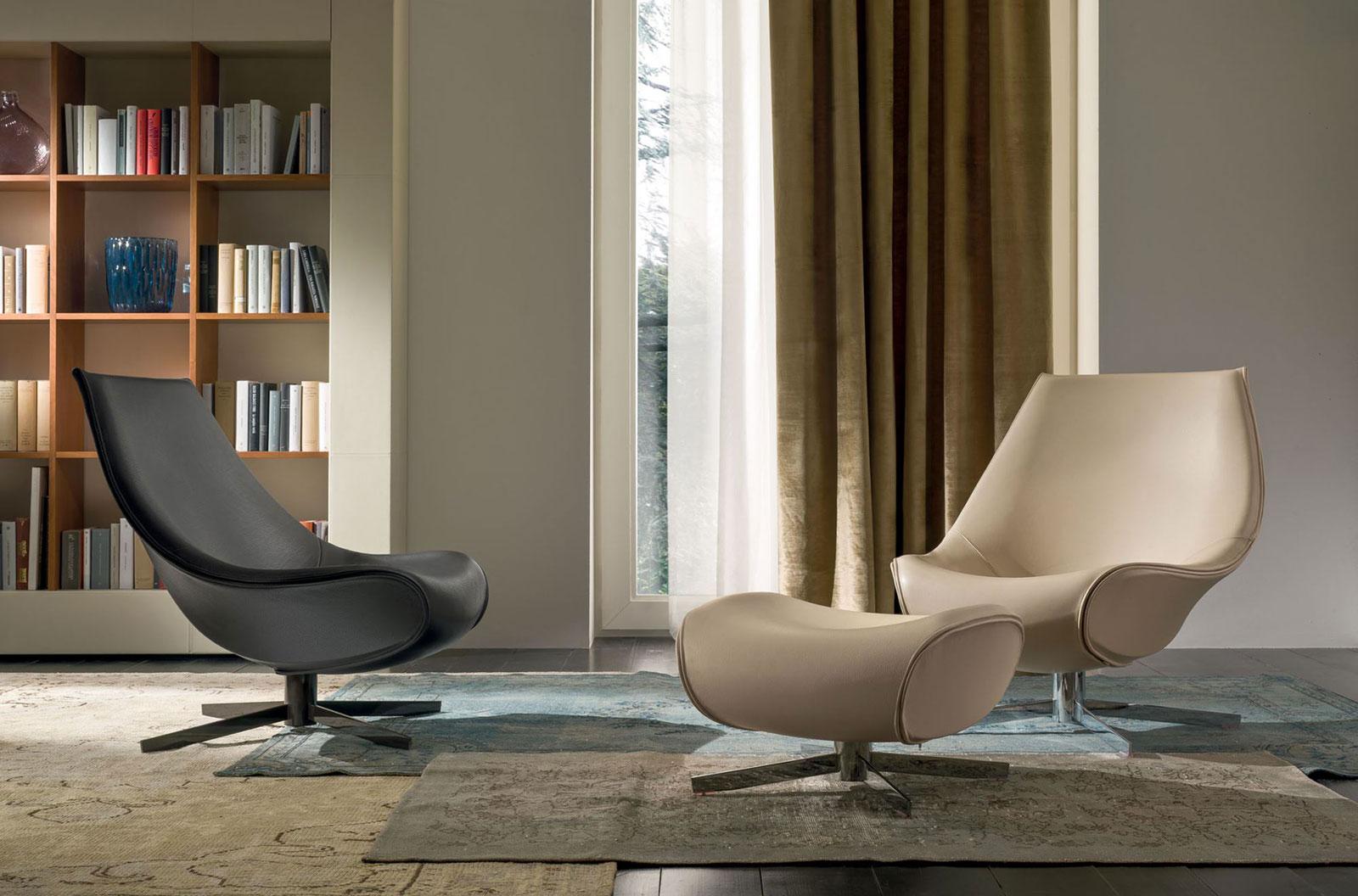 Openbaren plank Retentie Oyster Relax Modern Home & Office Leather Armchair | Shop Online - Italy  Dream Design